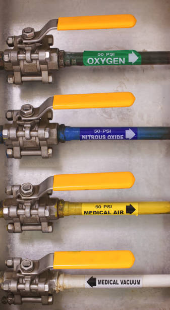 Valves for controlling the shutdown and opening of medical gas